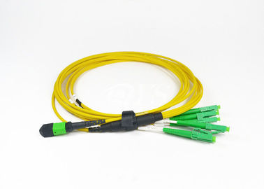Grüne Kern-Faser Optik-MPO MPO MTP Kabel-8 zum LC-Flecken-Stamm-Kabel für CATV