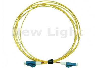 Gelbes Faser-Verbindungskabel LC LC, PVC-Material 3 Meter-Simplexbetrieb-Lichtwellenleiter