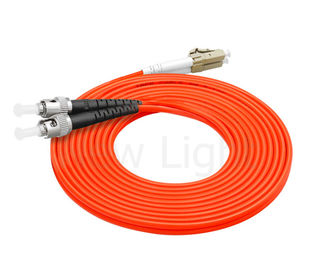 Verbindungskabel 3.0mm ST-LC Verbindungsstücks in mehreren Betriebsarten Duplex-orange Kabel PVCs aus optischen Fasern