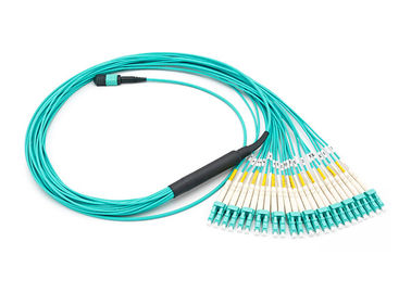 24 Fasern MPO MTP lockern heraus Ausbruch-Kabel des Verbindungskabel-MTP-24 OM3 in mehreren Betriebsarten auf