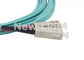 Lc-Duplexsc aus optischen Fasern OM3 50 in mehreren Betriebsarten/125 Verbindungskabel PVCs grünes für CATV-System