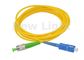Lichtwellenleiter FC APC/Sc UPC 3m, Einmodenfaser-Flecken verkabelt für Netze