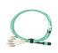 3,3 Ft Kabel 50/125 in mehreren Betriebsarten, Fan - heraus Faser-Optikverbindungskabel-Kabel MPO MTP