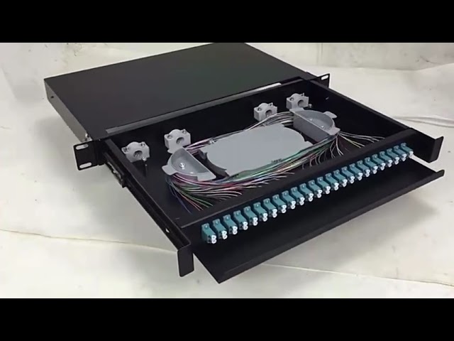 12 Port Fiber Optic Patch Panel mit SC Simplex Adaptor und Zugzeichentyp für eine einfache Installation