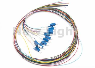 Des Kern-Einmodenfaser-optischen Kabels LC-/UPC-Inspektion 12 farbunterlegter Faser-Optikzopf