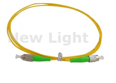 FC/APC - Verbindungskabel-aus optischen Fasern einzelnes Modell FC/APC 9/125 Simplexbetrieb PVC-Gelb-Kabel