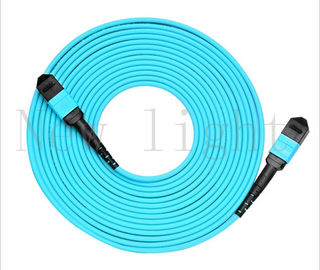 Blaue Farbe MPO - MPO-LWL - Kabel-Verbindungskabel PVC aus optischen Fasern/LSZH in mehreren Betriebsarten