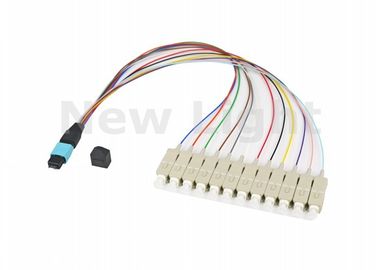 kaufen Kerne OM3 MPO MTP Kabel-12 in mehreren Betriebsarten/24 Kerne für Speicherbereich-Vernetzungs-Faser-Kanal online manufacture