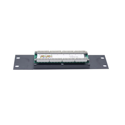 kaufen Schwarzmetall-vorabgeschlossenes RJ45-Patchpanel mit 1HE/2HE-Höhe und Kabelmanagement für Ethernet-Netzwerke online manufacture