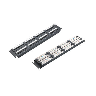 kaufen Rackmontierbares, geschirmtes RJ45 Ethernet Patch Panel mit Kabelmanagement für Hochgeschwindigkeitsnetzwerke online manufacture