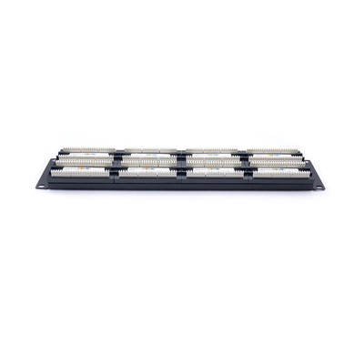 kaufen 1U 2U Kabelmanagement Ethernet Patch Panel Krone IDC Termination Schwarzmetall Panel online manufacture