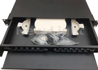 kaufen 19 Zoll-Zug-Art Hafen-Gestell-Berg-Faser-Schalttafel des Faser-Optikverteiler-12 online manufacture