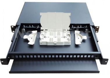 kaufen Innen-19 Zoll-Faser-Optikverteiler-Zug-Art 24 Hafen-Schalttafel-Gestell-Berg online manufacture