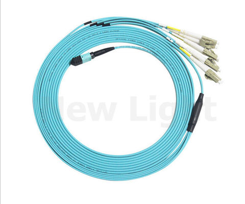 kaufen 12 Kern OM3 MPO MTP Kabel 3,0 mm Weiblich auf LC Fanout Glasfaser Patch Cord online manufacture
