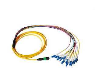 kaufen 8 lockern LWL - Kabel-Monomode- PVC des Kernes MPO/LSZH MPO- LC heraus Verbindungskabel aus optischen Fasern auf online manufacture