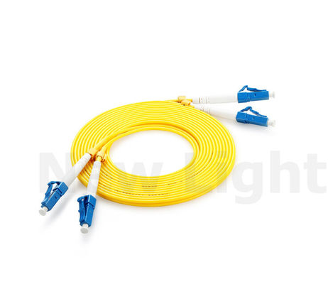 kaufen LC-LC-Anschluss Ein-Modus-Faseroptik-Patchkabel mit 3,0 mm LSZH-Duplex-gelbem Kabel online manufacture