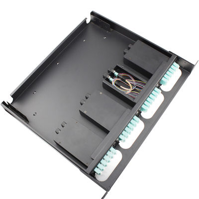 kaufen 1U Glasfaser-Verteilungsrahmen mit 144 Kernen maximaler Kapazität und Edelstahlmaterial für FTTH/FTTB/FTTX-Netzwerke online manufacture