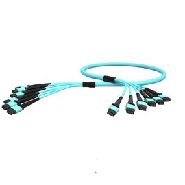 kaufen PVC-Lichtwellenleiter MPO Kern Soem-ODM OM3 12 zu MPO-Mann Aqua Fan Out online manufacture