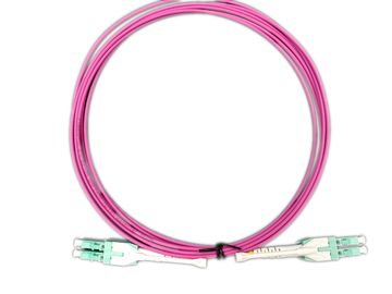 kaufen Aus optischen Fasern ziehende Art 50/125 des LC-unitboot OM4 magentarote Kabel Duplex-Verbindungskabels online manufacture