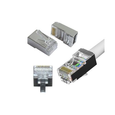 kaufen OEM CAT7 RJ45-Stecker mit Ferrit-Perlen für 600 MHz Bandbreite und geringes Übersprechen online manufacture