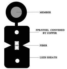 kaufen Des Monomode--2 Material Kern Ftth-Transceiverkabel-niedriges Biegungs-Empfindlichkeits-der Faser-LSZH online manufacture