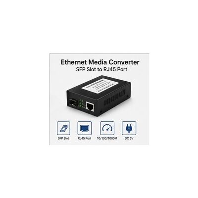 kaufen Gigabit-SFP-Medienwandler mit 20 km Übertragungsstrecke für Single-Mode-Fiber und 10/100/1000Mbps-Auto-Negotiation online manufacture