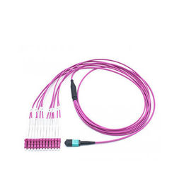 kaufen LC MTP/MPO OM4 50/125 Kern-Multimodefaser-des optischen Kabels der Magenta-12 Material LSZH online manufacture