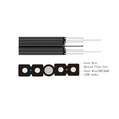 kaufen Selbsttragendes FTTH-Dropkabel mit LSZH-Mantel und G652A1-Singlemode-Faser für Freiluftanwendungen online manufacture