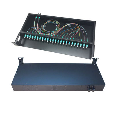 kaufen 24 Fiber 1U Rack Mount MPO/MTP Fiberoptic Patch Panel mit 19 Zoll Standardstruktur online manufacture
