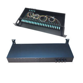 kaufen 1U 19 Aufbau mit Gestelleinschüben der Zoll-Faser-Optikbeendigungs-Platten-48 des Kern-MPO/MTP für FTTH online manufacture