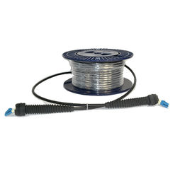 kaufen Beweis-Niveau LC-Inspektion des Wasser-IP67 Verbindungskabel-Duplex-Schwarzes Lc-Verbindungsstück aus optischen Fasern 100 Meter online manufacture