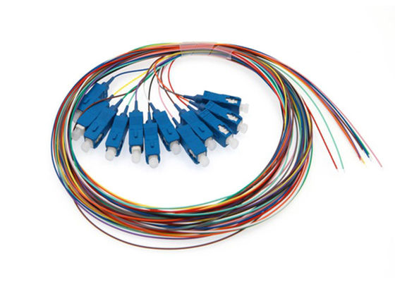 kaufen Custom Fiber Optic Pigtail mit SC E2000 FC ST Connector 0,9mm 12 Farbkabel für eine geringe Verlustübertragung online manufacture