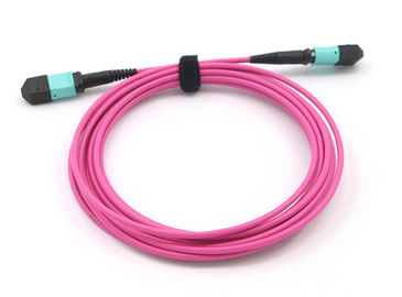 kaufen Verbindungskabel MPO MPO 12 zum magentaroten MPO MTP Stamm-Kabel des Faser-Kern-OM4 online manufacture