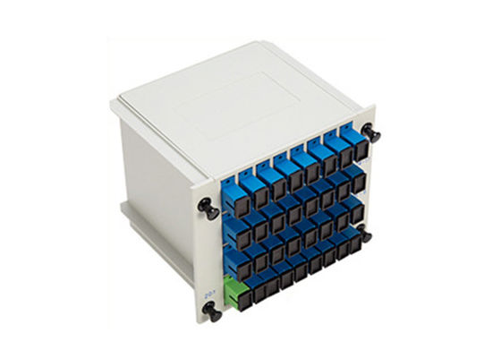 kaufen 1x32 Plug-in-PLC-Glasfasersplitter mit SC-Anschluss für FTTX-Systeme online manufacture