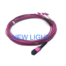 kaufen Stamm-Kabel-Frau LSZH MPO Faser-4 Flecken-Kabel DX Sc OM3 zum in mehreren Betriebsarten online manufacture