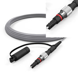 kaufen Wasserdichtes Faser-Optikverbindungskabel-Monomode--Metallverbindungsstück graues Transceiverkabel online manufacture