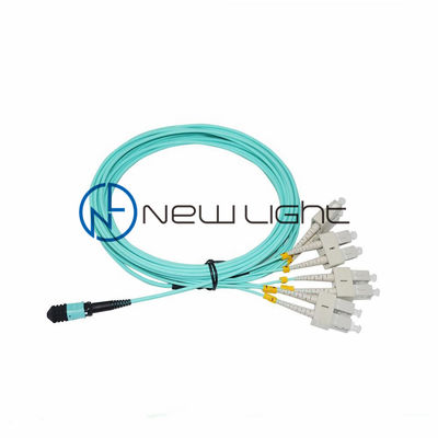 kaufen Weibliches MPO zu 4 DX SC OM3 Multimode Glasfaserkabel mit LSZH Jacket MPO Trunk Kabel online manufacture