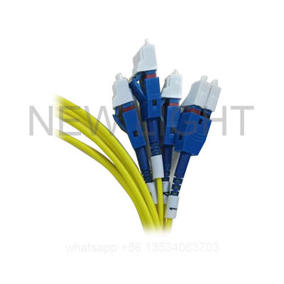 kaufen 50/125µm 3,0mm PVC-Mantel MPO-zu-LC-Breakout-Kabel für hochdichte Glasfasernetze online manufacture