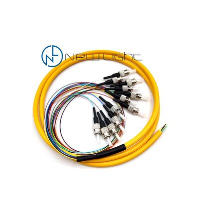kaufen 1m LSZH 12-Strahl-Einzelmodus-Faseroptik-Pigtail-Kabel mit FC-UPC/APC-Anschluss online manufacture