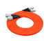 62.5 / 125 Längen-Orangen-Farbe Faser-Optikverbindungskabel LC LC 3.0mm kundengebundene