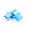 Blaue Farbfaser-Optikverbindungsstück-Adapter in mehreren Betriebsarten mit Ohren geschweißter Art