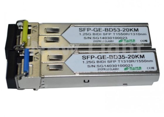 1,25 Gbit/s 20 km Single-Mode-SFP-Transceiver mit digitaler Diagnoseüberwachung für Glasfasernetze