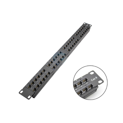 Flexibles Kabelmanagement 1U Netzwerk Patch Panel Rack Montierbare Metallkonstruktion