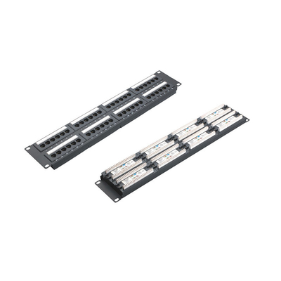 Rackmontierbares RJ45 Ethernet-Patch-Panel mit Abschirmung und Kabelmanagement
