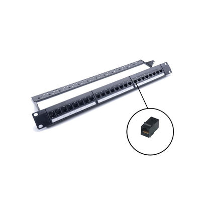 RJ45 Ethernet Patch Panel mit 110/Krone IDC-Abschluss für Cat5e/Cat6/Cat6a/Cat7 Kabel im 1HE/2HE Rack-montierbaren Design