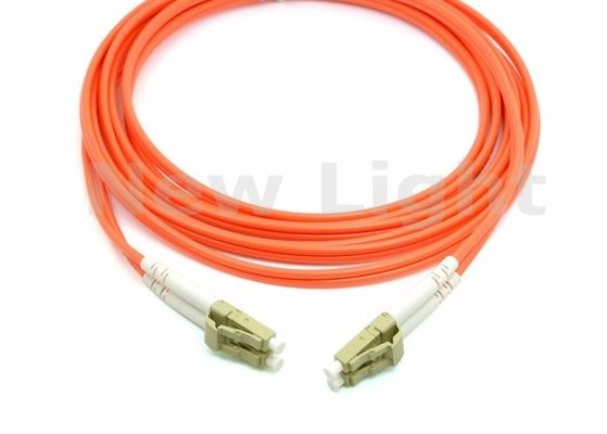 Orange 2,0 mm Durchmesser Multimode LC LC Duplex Glasfaser-Patchkabel für Netzwerke