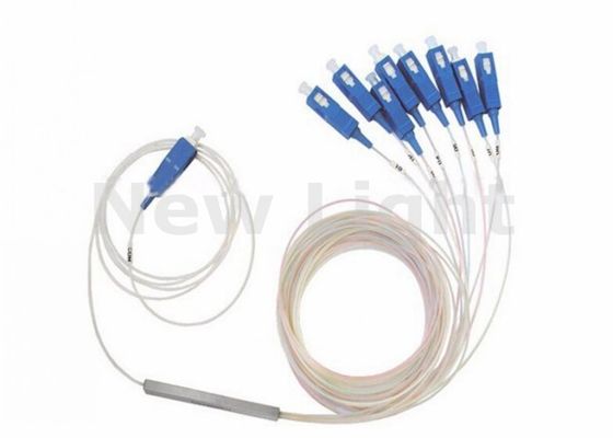 SC UPC 1x8 PLC Glasfaser-Splitter Stahlrohr-Typ für FTTH mit Singlemode und geringer Einfügedämpfung