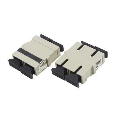 Beige Single-Mode SC Glasfaseradapter mit geringer Einfügedämpfung für Telekommunikation