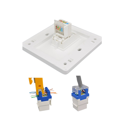 110-240V CAT5 CAT6 CAT7 Steckdosen Mehrfunktionswandplatte Schalter Weiß/Schwarz