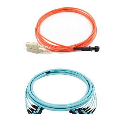 MPO MTP Fiber Optic Trunk Patch Cord 40G 100G Rechenzentrum bereit mit 12 Fasern in einem Anschluss für Hochdichte-Kabel